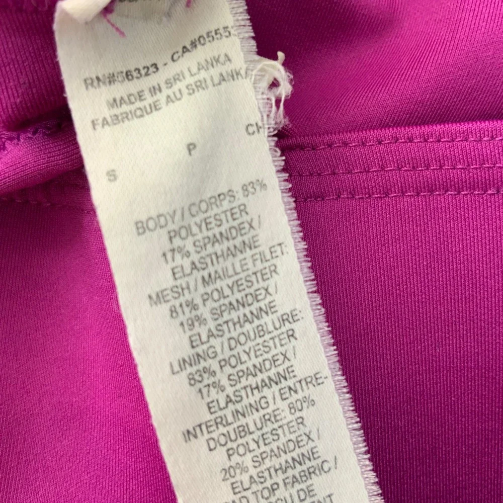 Nike Air Womens Medium Support Sports Bra Magenta Purple Monogram Logo Small